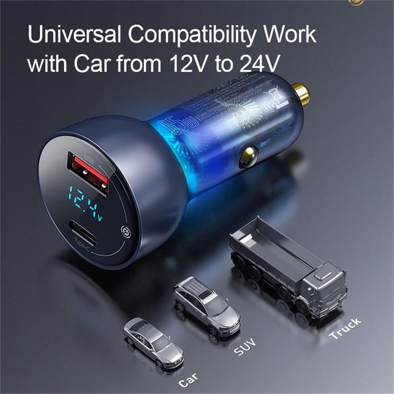 Baseus 65W Car Charger USB C 2 Port PD QC 4.0 Fast Charging - product details universal compatibility - b.savvi