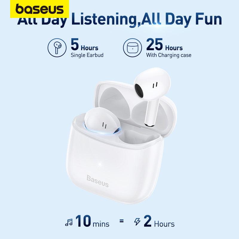 Baseus Bowie E3 Earphones Wireless Bluetooth 5.0 - IP64 - product details all day listening - b.savvi