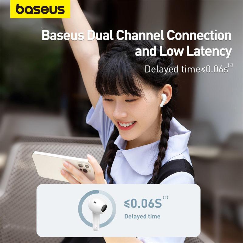 Baseus Bowie E3 Earphones Wireless Bluetooth 5.0 - IP64 - product details dual channel connection - b.savvi
