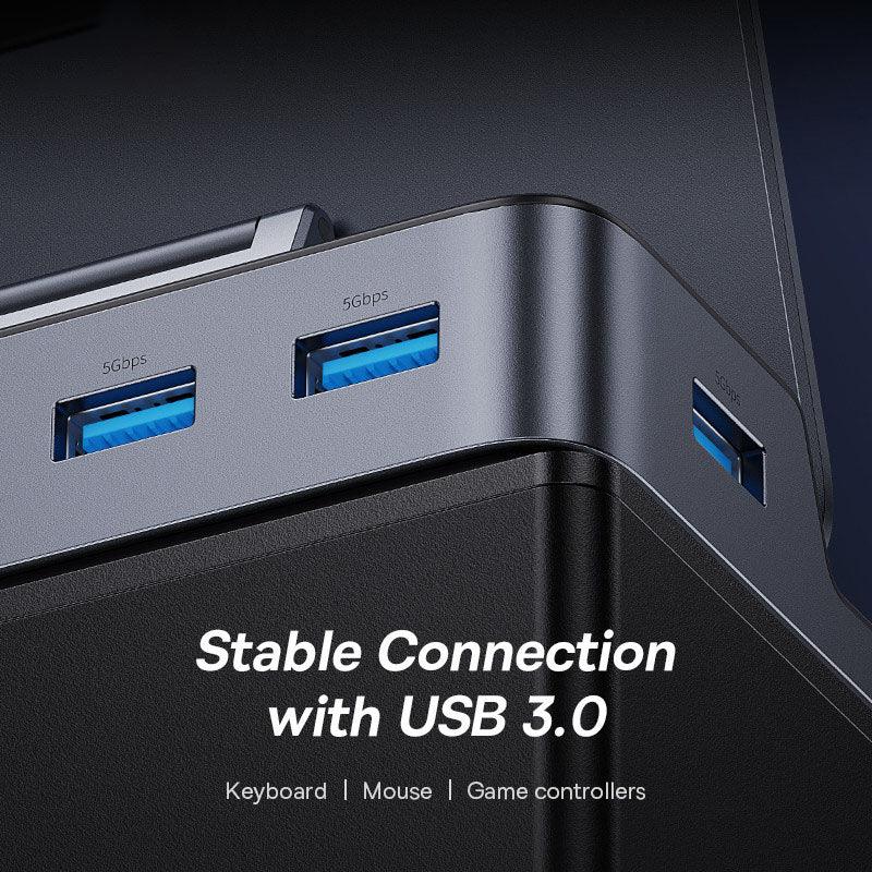 Baseus USB C 6-in-1 Docking Station for Steam Deck - product details stable connection - b.savvi
