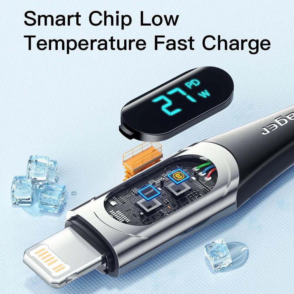 Essager LED Display USB C to Lightning Cable 20W PD Fast Charge - product details smart chip - b.savvi