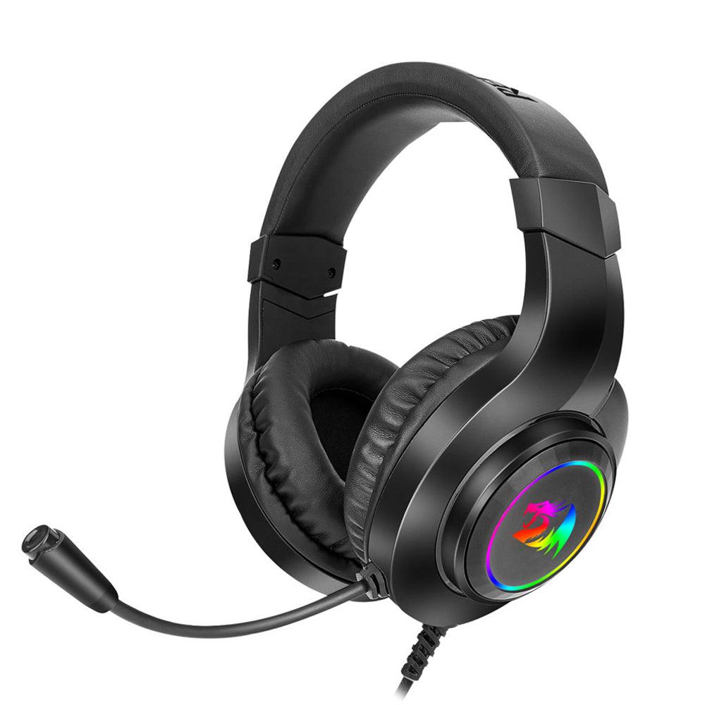 Redragon Hylas H260 RGB Gaming Headset - product variant black front angled view - b.savvi