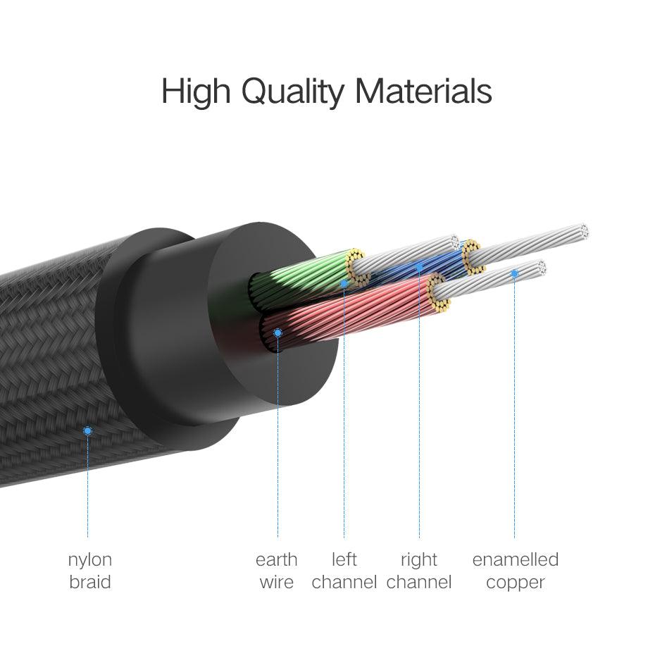 Ugreen 3.5mm Stereo Jack Audio Aux Braided Cable Male to Male - product details high quality materials - b.savvi