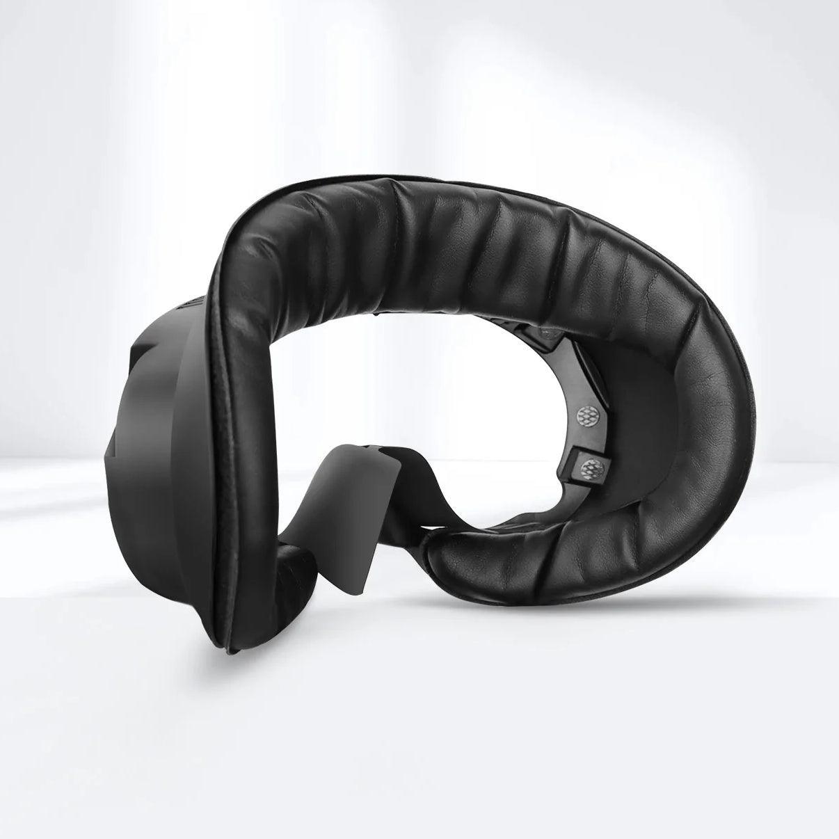 VR Facial Interface for Pico 4 Headset PU Leather Face Cover Foam Cushion - product main black front angled view - b.savvi