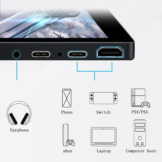 144Hz 17.3-Inch Gaming Portable Monitor HDR IPS 2560x1440 - product details ports hdmi usb c - b.savvi