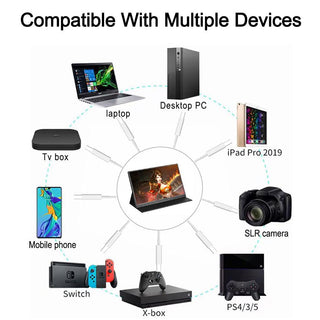 4k HDR 15.6-Inch IPS Portable Monitor 3840x2160 60Hz - product details compatible devices - b.savvi