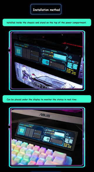 8.8-Inch 1920x480 HD Portable Monitor CNC Case - product details installation method - b.savvi