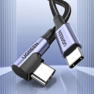 UGREEN USB cable with braided design on a reflective surface