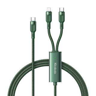 Mcdodo 2 in 1 Multi USB Fast Charger Cable USB C & Lightning 100W PD 5A Charging