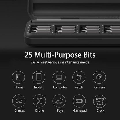 ATuMan E1 Electric Precision Screwdriver Set 25 in 1 Magnetic Driver Bits - product details multi purepose - b.savvi