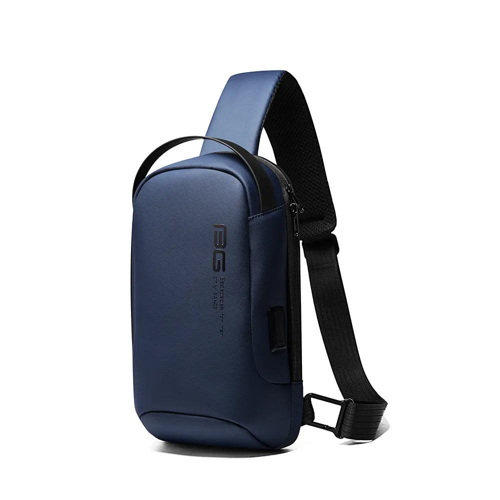 BANGE Casual Messenger Crossbody Shoulder Bag - product variant blue front angled view - b.savvi