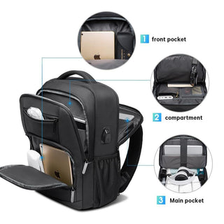 BANGE College Student Computer Backpack for 15.6-Inch Laptop - product details 3 pockets - b.savvi