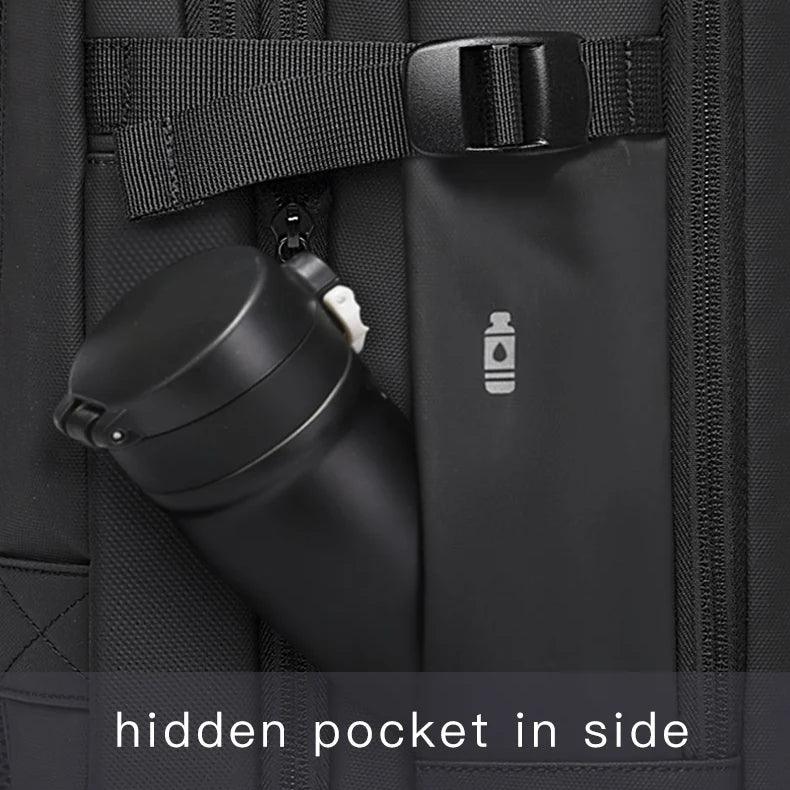 BANGE Large Travel Backpack Expandable 26L-45L for 17.3-inch Laptop - product details hidden pocket - b.savvi