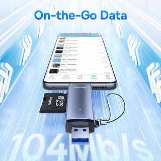 Baseus 2-in-1 SD Card Reader USB C & USB 3.0 to Micro SD TF Memory Card - product details on the go data - b.savvi
