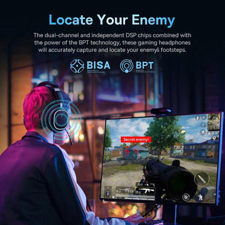 Baseus AeQur GH02 RGB Gaming Wireless Bluetooth 5.3 Headset with Mic - product details locate enemy - b.savvi