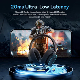 Baseus AeQur GH02 RGB Gaming Wireless Bluetooth 5.3 Headset with Mic - product details 20ms ultra low latency - b.savvi