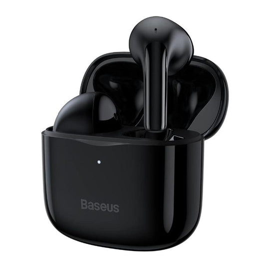 Baseus Bowie E3 Earphones Wireless Bluetooth 5.0 - IP64 - product main black front angled view - b.savvi