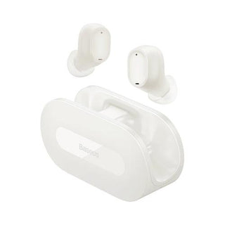 Baseus Bowie EZ10 True Wireless Earphones Bluetooth 5.3 - product variant white front angled view - b.savvi