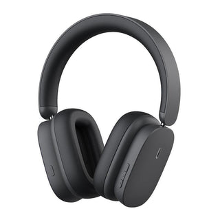 Baseus Bowie H1 ANC Headphones Wireless Bluetooth 5.2 Active Noise Cancellation - product variant grey front angled view - b.savvi