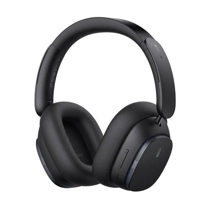 Baseus Bowie H1 Pro ANC Wireless Bluetooth 5.3 Headphones Active Noise Cancellation - product variant black front angled view - b.savvi