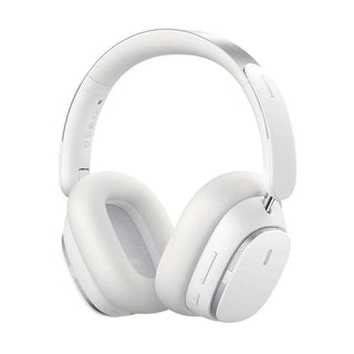 Baseus Bowie H1 Pro ANC Wireless Bluetooth 5.3 Headphones Active Noise Cancellation - product variant white front angled view - b.savvi