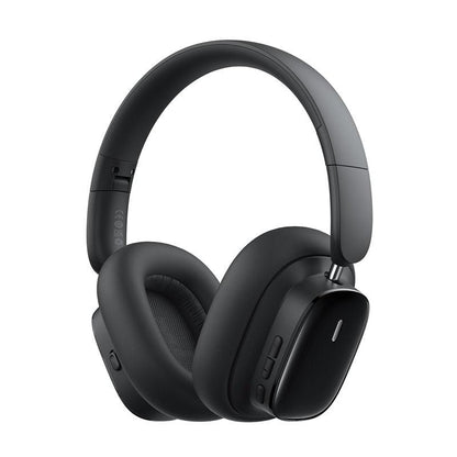 Baseus Bowie H1i ANC Headphones Wireless Bluetooth 5.3 Active Noise Cancellation - product variant black front angled view - b.savvi