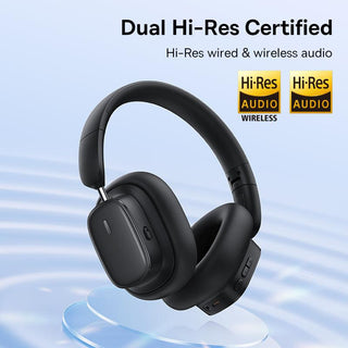Baseus Bowie H1i ANC Headphones Wireless Bluetooth 5.3 Active Noise Cancellation - product details dual hi res certified - b.savvi