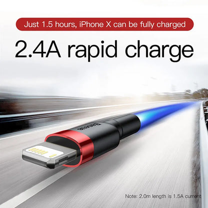 Baseus Cafule Lightning Cable USB 2.4A Charge - product details rapid charge - b.savvi
