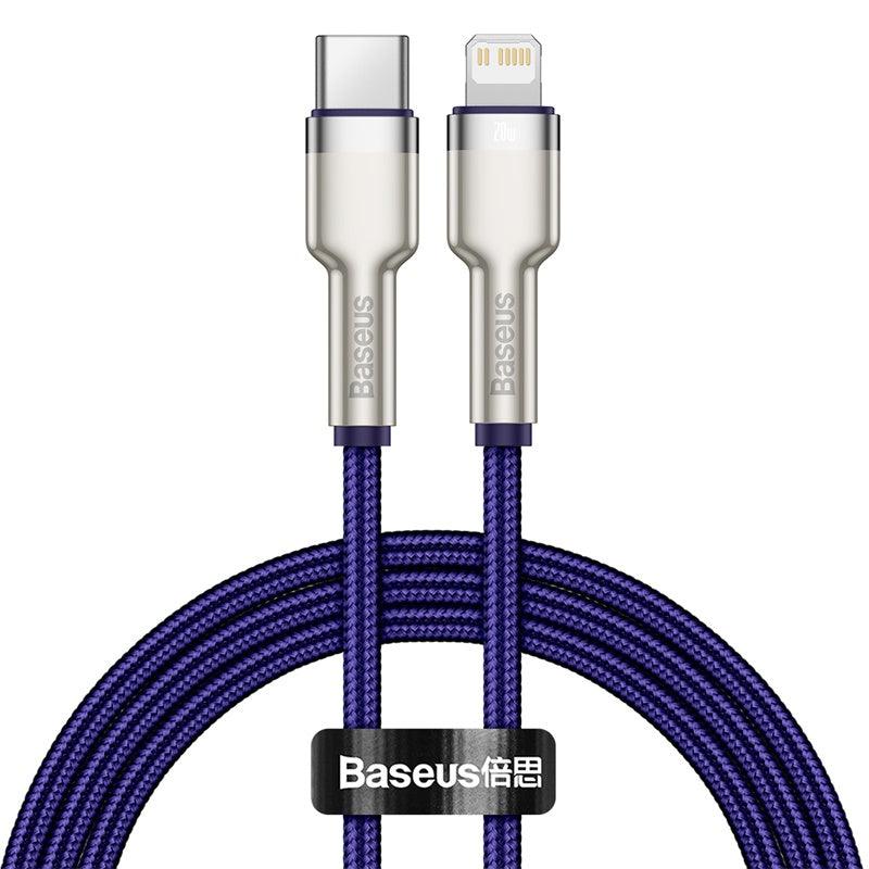 Baseus Cafule Metal PD 20W USB C to Lightning Cable Fast Charging - product variant purple front - b.savvi
