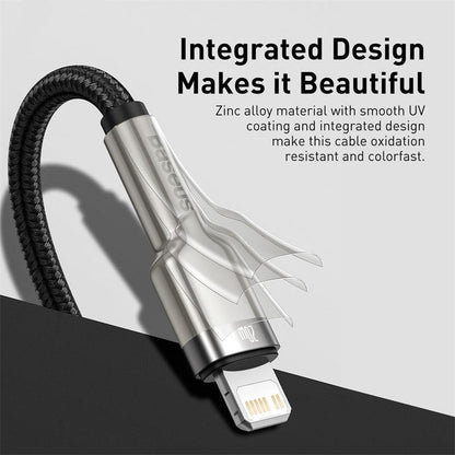 Baseus Cafule Metal PD 20W USB C to Lightning Cable Fast Charging - product details integrated design - b.savvi