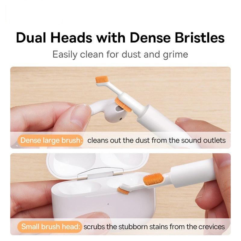 Baseus Cleaning Brush for Bluetooth Earphones Tool Cleaner Kit - product details dual heads - b.savvi