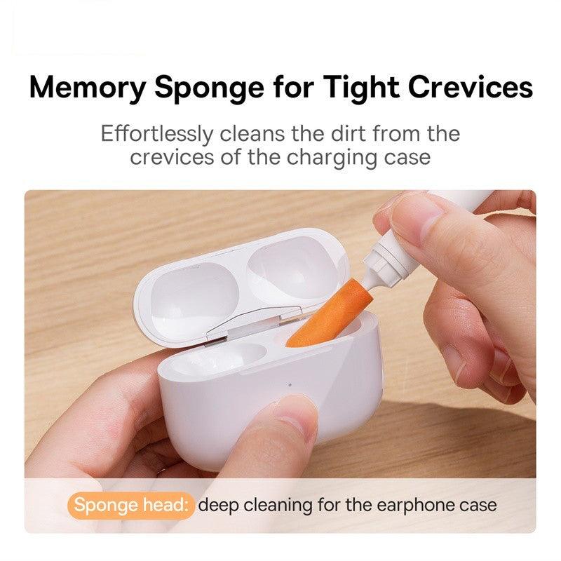 Baseus Cleaning Brush for Bluetooth Earphones Tool Cleaner Kit - product details memory sponge - b.savvi