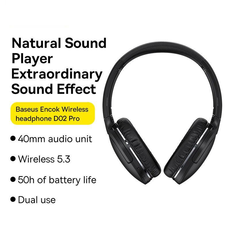 Baseus D02 Pro Wireless Headphones Bluetooth 5.3 - product details bulletpoints - b.savvi