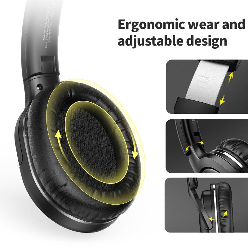 Baseus D02 Pro Wireless Headphones Bluetooth 5.3 - product details ergonomic design - b.savvi