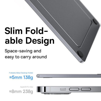 Baseus Foldable Metal Desktop Holder Phones Tablets Universal Stand - product details slim foldable design - b.savvi