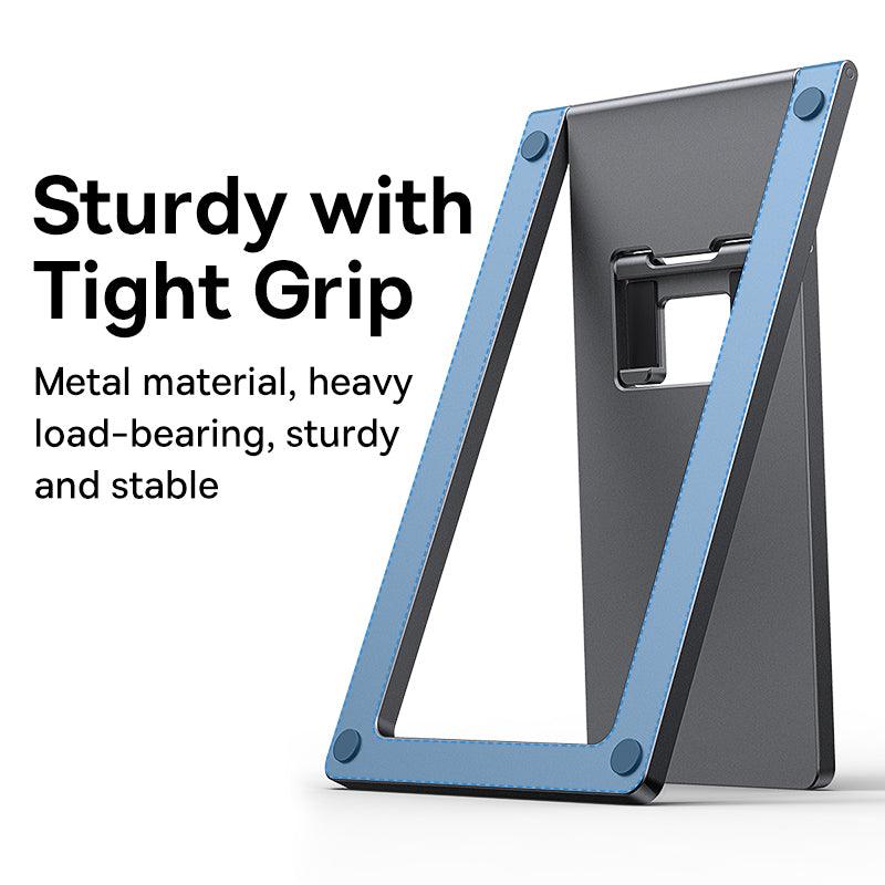 Baseus Foldable Metal Desktop Holder Phones Tablets Universal Stand - product details sturdy grip - b.savvi