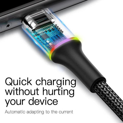 Baseus Halo Lightning Fast Charger Cable 2.4A Charging Data - product details quick charging - b.savvi