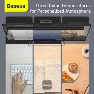 Baseus i-wok Hanging Monitor Light Bar - product details three colour temperatures - b.savvi