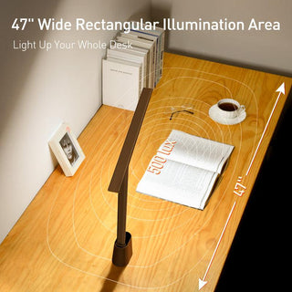 Baseus Portable LED Desk Lamp Auto-Dimming Light Foldable Rechargeable 2000mAh - product details wide illumination area - b.savvi