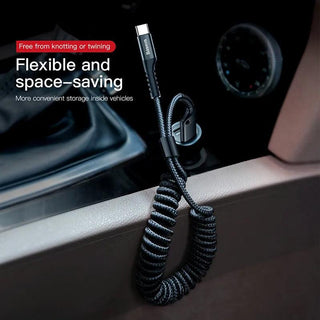 Baseus Spring Coil USB C Charger Cable 2A Charging Data - product details flexible - b.savvi