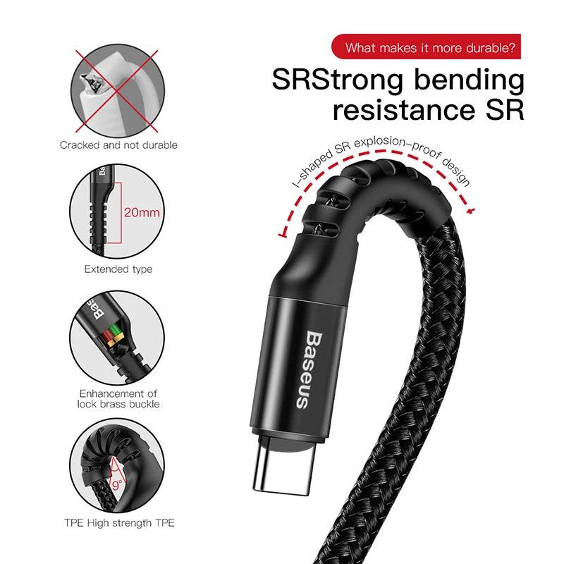 Baseus Spring Coil USB C Charger Cable 2A Charging Data - product details sr strong - b.savvi