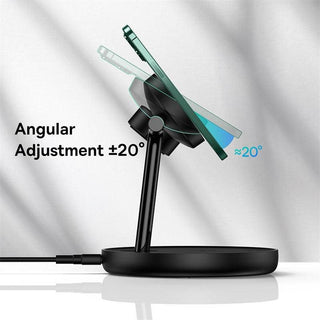 Baseus Swan 3-in-1 Wireless Magnetic Charging 20W for iPhone, Watch, AirPods - product details angular adjustment - b.savvi
