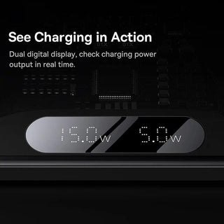 Baseus Transparent 20W Dual Wireless Charger with Digital LED Display - product details dual digital displays - b.savvi