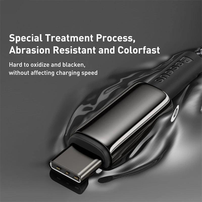 Baseus Tungsten 100W PD USB C to USB C Cable Fast Charging - product details special treatment process - b.savvi