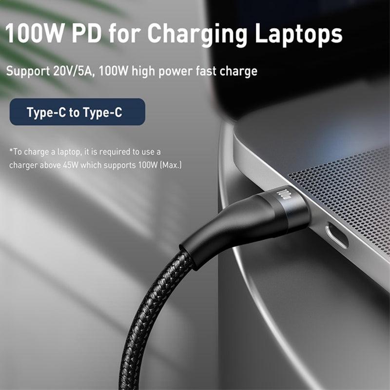 Baseus Two-for-Three USB to Lightning, USB C, Micro PD 100W 5A Fast Charging. 1.2m - product details charge latops - b.savvi
