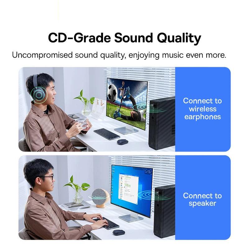 Baseus USB Bluetooth 5.3 Wireless Dongle Adapter Receiver for PC - product details uncompromised sound quality - b.savvi