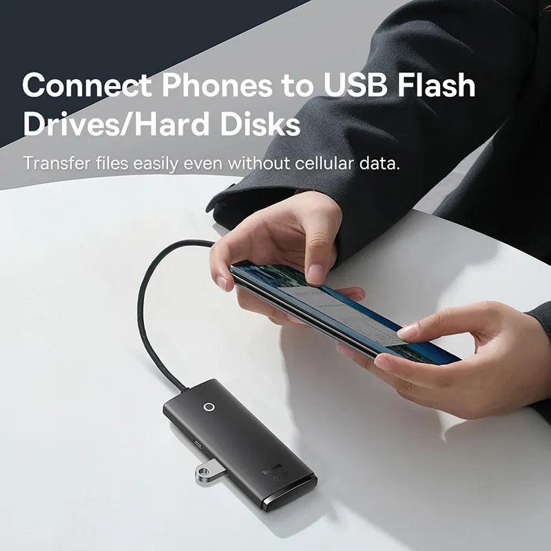 Baseus USB C Hub 4-in-1 Multi-Port Adapter 5Gbps USB-A 3.0 Ports - product details - b.savvi