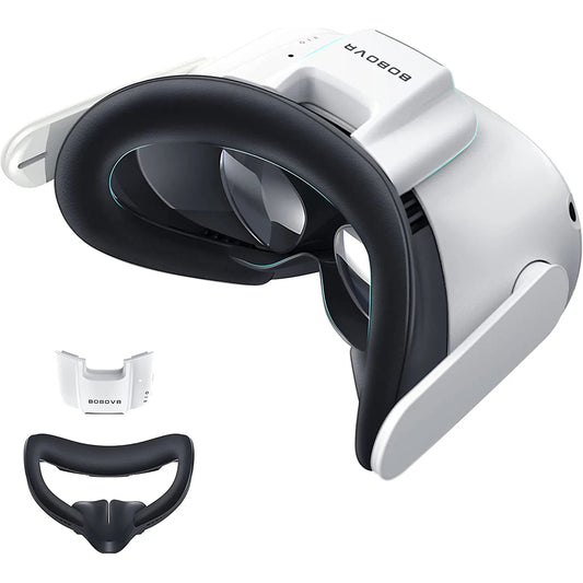BOBOVR F2 Fitness Active Air Circulation for Quest 2 - product main white top angled view - b.savvi