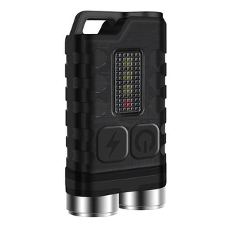 BORUiT V3 LED Portable Mini Flashlight Torch - product variant black front angled view - b.savvi
