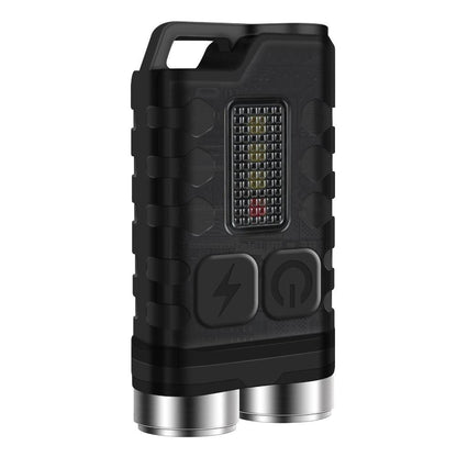 BORUiT V3 LED Portable Mini Flashlight Torch - product variant black front angled view - b.savvi